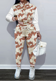 " Camouflage Varsity "2 piece jacket & pants set