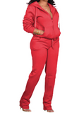 "Lady" Envy Red 2 piece jacket & Pants Set