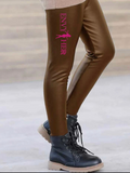 "Brooklyn" Girl Pu leather pants
